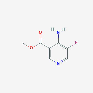 Methyl 4-amino-5-fluoronicotinate chemical structure (CAS 1806682-19-8)