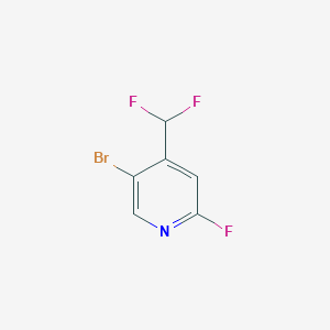 5-Bromo-4-(difluoromethyl)-2-fluoropyridine chemical structure (CAS 1806770-18-2)