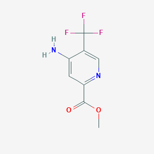 Methyl 4-amino-5-(trifluoromethyl)pyridine-2-carboxylate chemical structure (CAS 1806983-37-8)