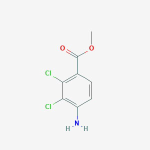 Methyl 4-amino-2,3-dichlorobenzoate chemical structure (CAS 1807013-25-7)