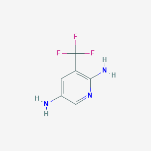 3-(Trifluoromethyl)pyridine-2,5-diamine chemical structure (CAS 1807052-78-3)