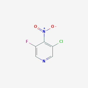 3-Chloro-5-fluoro-4-nitropyridine chemical structure (CAS 1807169-38-5)