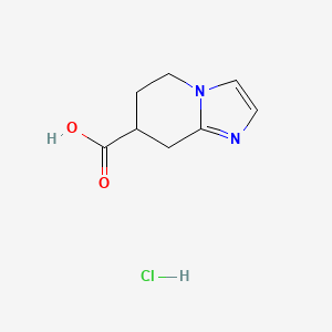 5H,6H,7H,8H-Imidazo[1,2-a]pyridine-7-carboxylic acid hydrochloride chemical structure (CAS 180718-21-2)