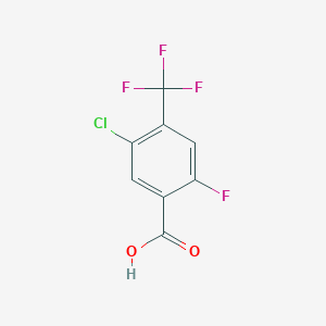 5-Chloro-2-fluoro-4-(trifluoromethyl)benzoic acid chemical structure (CAS 1807210-92-9)
