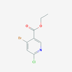 Ethyl 4-bromo-6-chloronicotinate chemical structure (CAS 1807221-07-3)