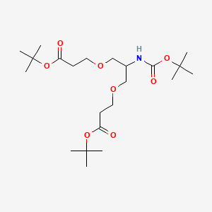 Di-tert-butyl 3,3'-((2-((tert-butoxycarbonyl)amino)propane-1,3-diyl)bis(oxy))dipropionate chemical structure (CAS 1807503-91-8)