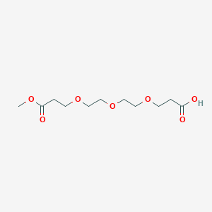 3-Oxo-2,6,9,12-tetraoxapentadecan-15-oic acid chemical structure (CAS 1807505-26-5)