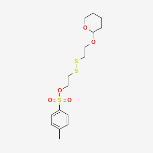 2-((2-((Tetrahydro-2H-pyran-2-yl)oxy)ethyl)disulfaneyl)ethyl 4-methylbenzenesulfonate chemical structure (CAS 1807512-37-3)