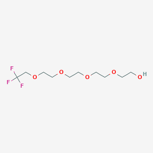 14,14,14-Trifluoro-3,6,9,12-tetraoxatetradecan-1-ol chemical structure (CAS 1807512-41-9)