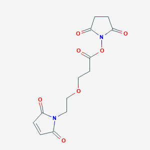 2,5-Dioxopyrrolidin-1-yl 3-(2-(2,5-dioxo-2,5-dihydro-1H-pyrrol-1-yl)ethoxy)propanoate chemical structure (CAS 1807518-72-4)