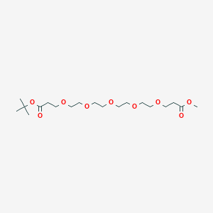 1-(tert-Butyl) 19-methyl 4,7,10,13,16-pentaoxanonadecanedioate chemical structure (CAS 1807530-04-6)