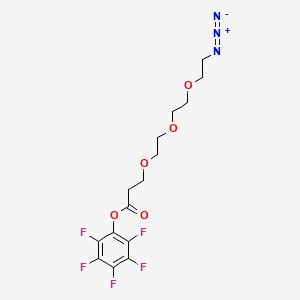 Perfluorophenyl 3-(2-(2-(2-azidoethoxy)ethoxy)ethoxy)propanoate chemical structure (CAS 1807530-07-9)
