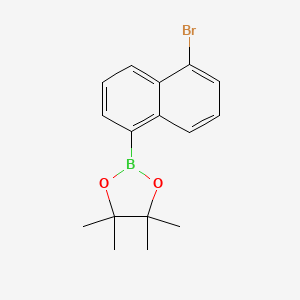 2-(5-Bromonaphthalen-1-yl)-4,4,5,5-tetramethyl-1,3,2-dioxaborolane chemical structure (CAS 1807534-02-6)