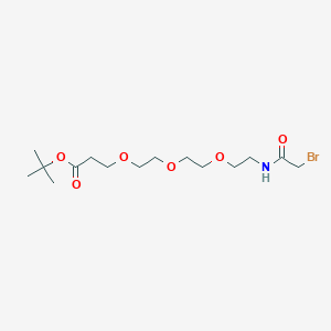 tert-Butyl 1-bromo-2-oxo-6,9,12-trioxa-3-azapentadecan-15-oate chemical structure (CAS 1807537-33-2)