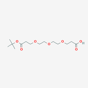 2,2-Dimethyl-4-oxo-3,7,10,13-tetraoxahexadecan-16-oic acid chemical structure (CAS 1807539-06-5)