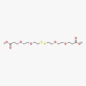 4,7,14,17-Tetraoxa-10,11-dithiaicosanedioic acid chemical structure (CAS 1807539-10-1)