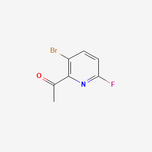 1-(3-Bromo-6-fluoropyridin-2-yl)ethanone chemical structure (CAS 1807542-88-6)