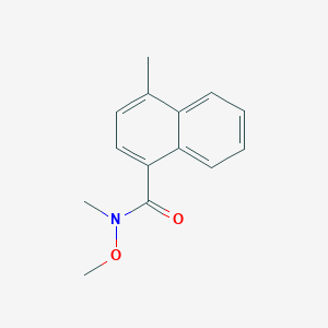 N-Methoxy-N,4-dimethyl-1-naphthamide chemical structure (CAS 1807542-90-0)