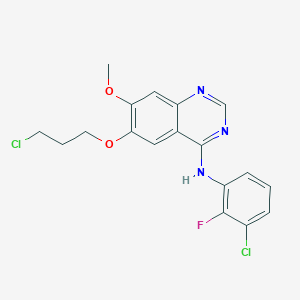 N-(3-Chloro-2-fluorophenyl)-6-(3-chloropropoxy)-7-methoxyquinazolin-4-amine chemical structure (CAS 1807546-70-8)