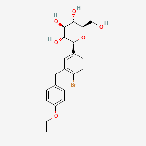 (2S,3R,4R,5S,6R)-2-(4-Bromo-3-(4-ethoxybenzyl)phenyl)-6-(hydroxymethyl)tetrahydro-2H-pyran-3,4,5-triol chemical structure (CAS 1807632-95-6)