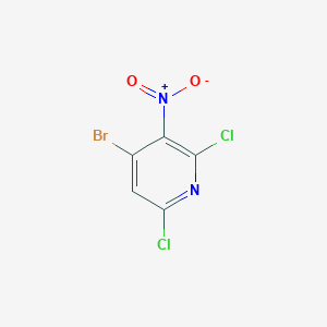 4-Bromo-2,6-dichloro-3-nitropyridine chemical structure (CAS 1807697-58-0)