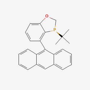(S)-4-(Anthracen-9-yl)-3-(tert-butyl)-2,3-dihydrobenzo[d][1,3]oxaphosphole chemical structure (CAS 1807740-34-6)