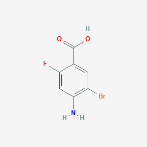 4-Amino-5-bromo-2-fluorobenzoic acid chemical structure (CAS 1807757-07-8)