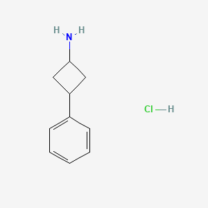cis-3-Phenylcyclobutanamine hydrochloride chemical structure (CAS 1807916-62-6)