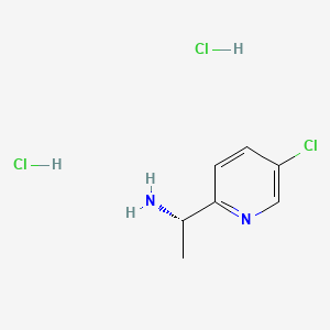 (1S)-1-(5-Chloropyridin-2-yl)ethan-1-amine dihydrochloride chemical structure (CAS 1807941-73-6)
