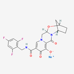 (2R,5S,13aR)-8-Hydroxy-7,9-dioxo-N-(2,4,6-trifluorobenzyl)-2,3,4,5,7,9,13,13a-octahydro-2,5-methanopyrido[1',2':4,5]pyrazino[2,1-b][1,3]oxazepine-10-carboxamide sodium salt chemical structure (CAS 1807988-02-8)