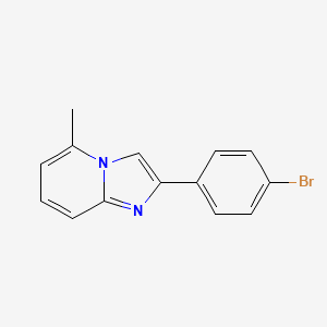 2-(4-Bromophenyl)-5-methylimidazo[1,2-a]pyridine chemical structure (CAS 180803-44-5)