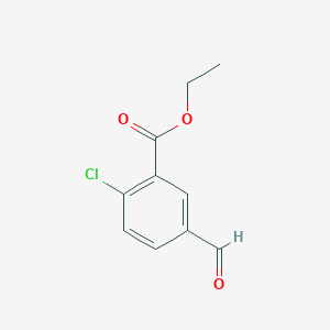 Ethyl 2-chloro-5-formylbenzoate chemical structure (CAS 1808157-95-0)