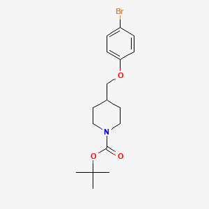 tert-Butyl 4-(4-bromophenoxymethyl)piperidine-1-carboxylate chemical structure (CAS 180847-23-8)