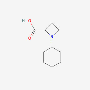 1-Cyclohexylazetidine-2-carboxylic acid chemical structure (CAS 18085-39-7)
