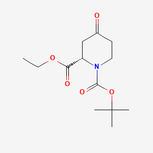 (S)-1-tert-Butyl 2-ethyl 4-oxopiperidine-1,2-dicarboxylate chemical structure (CAS 180854-44-8)