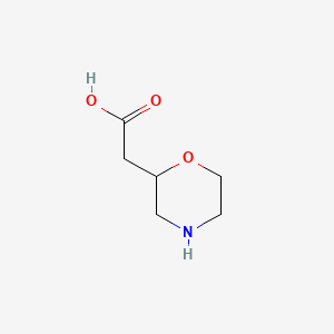 2-Morpholineacetic acid chemical structure (CAS 180863-27-8)