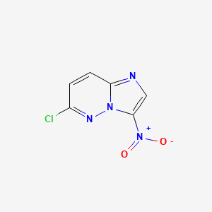 6-Chloro-3-nitroimidazo[1,2-b]pyridazine chemical structure (CAS 18087-76-8)