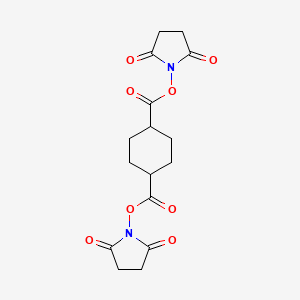 trans-Bis(2,5-dioxopyrrolidin-1-yl) cyclohexane-1,4-dicarboxylate chemical structure (CAS 1808932-30-0)