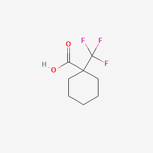 1-(Trifluoromethyl)cyclohexanecarboxylic acid chemical structure (CAS 180918-40-5)