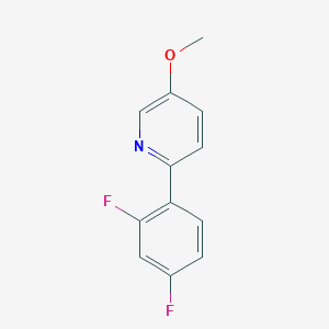 2-(2,4-Difluorophenyl)-5-methoxypyridine chemical structure (CAS 1809322-55-1)