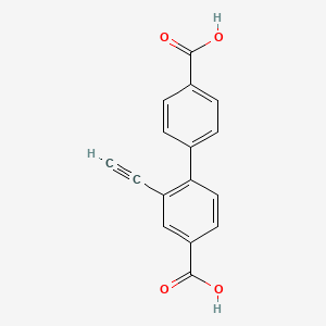 2-Ethynyl-[1,1'-biphenyl]-4,4'-dicarboxylic acid chemical structure (CAS 1809345-16-1)