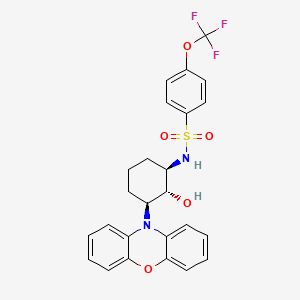 N-((1R,2R,3S)-2-Hydroxy-3-(10H-phenoxazin-10-yl)cyclohexyl)-4-(trifluoromethoxy)benzenesulfonamide chemical structure (CAS 1809427-19-7)