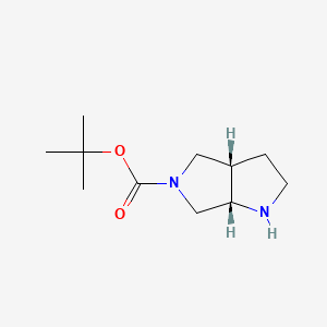 rel-(3aS,6aS)-tert-Butyl hexahydropyrrolo[3,4-b]pyrrole-5(1H)-carboxylate chemical structure (CAS 180975-51-3)