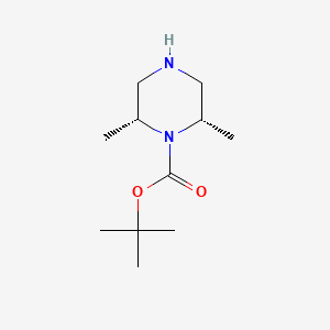 tert-Butyl cis-2,6-dimethylpiperazine-1-carboxylate chemical structure (CAS 180975-66-0)