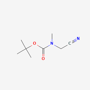 tert-Butyl (cyanomethyl)(methyl)carbamate chemical structure (CAS 180976-09-4)