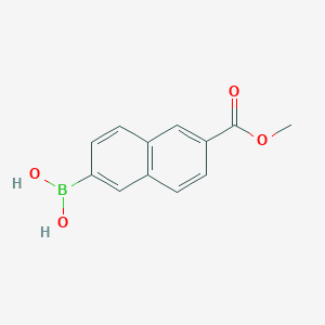 (6-(Methoxycarbonyl)naphthalen-2-yl)boronic acid chemical structure (CAS 1809899-19-1)