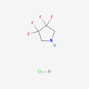 3,3,4,4-Tetrafluoropyrrolidine hydrochloride chemical structure (CAS 1810-13-5)
