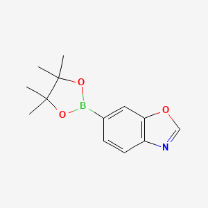 6-(4,4,5,5-Tetramethyl-1,3,2-dioxaborolan-2-yl)benzo[d]oxazole chemical structure (CAS 1810038-58-4)