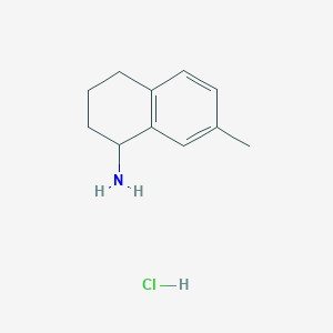 7-Methyl-1,2,3,4-tetrahydronaphthalen-1-amine hydrochloride chemical structure (CAS 1810069-89-6)