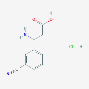 3-Amino-3-(3-cyanophenyl)propanoic acid hydrochloride chemical structure (CAS 1810069-92-1)